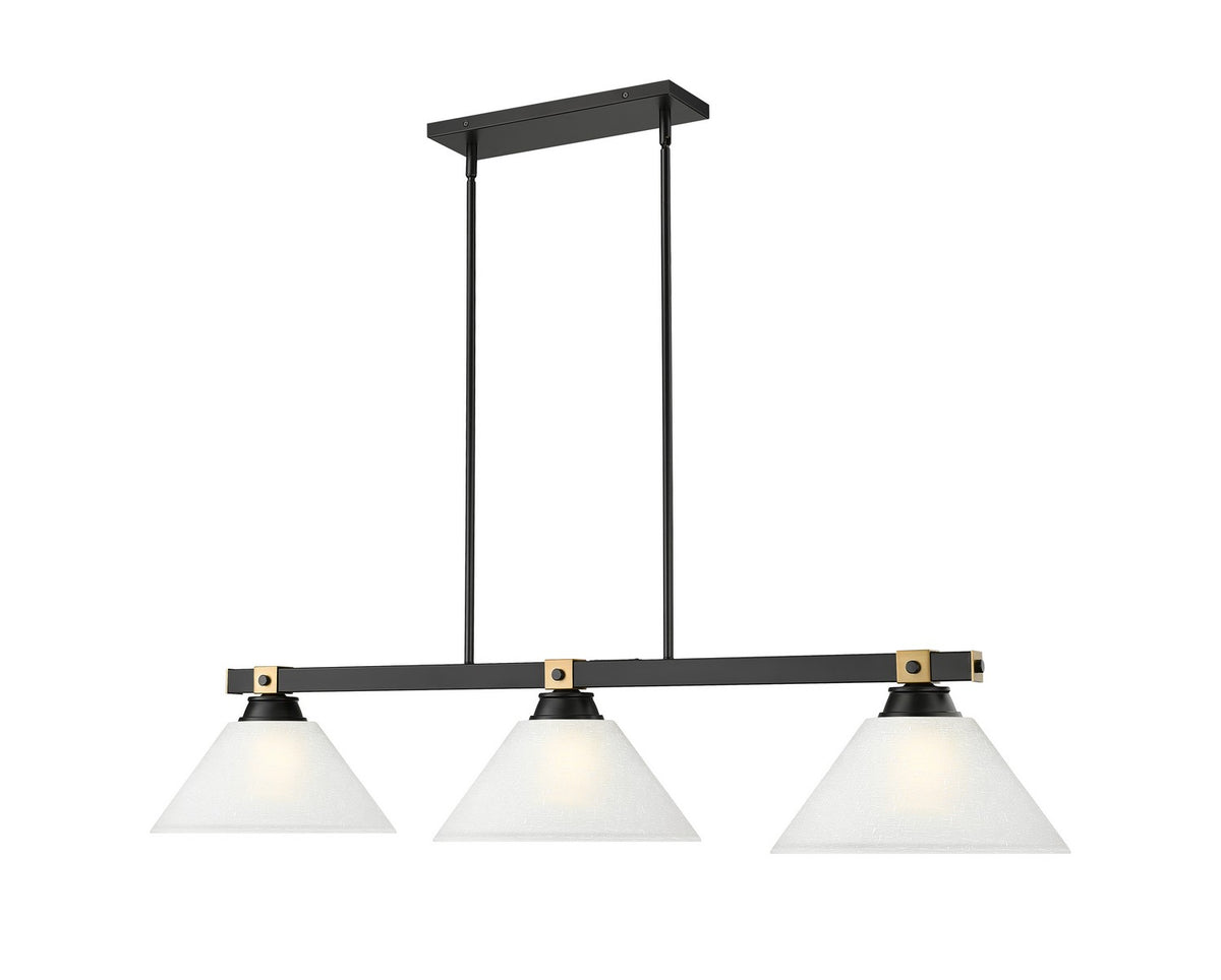 Suspension linéaire Bronte Lin blanc, 14" – vue 3