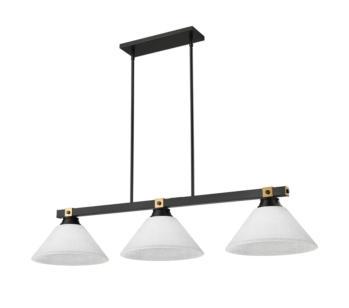 Suspension linéaire Bronte Lin blanc, 14" – vue 4
