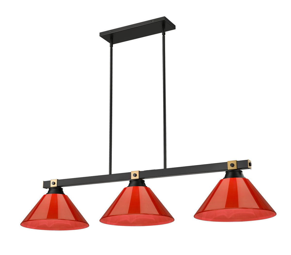 Suspension linéaire Bronte Rouge, 14" – Z-Lite