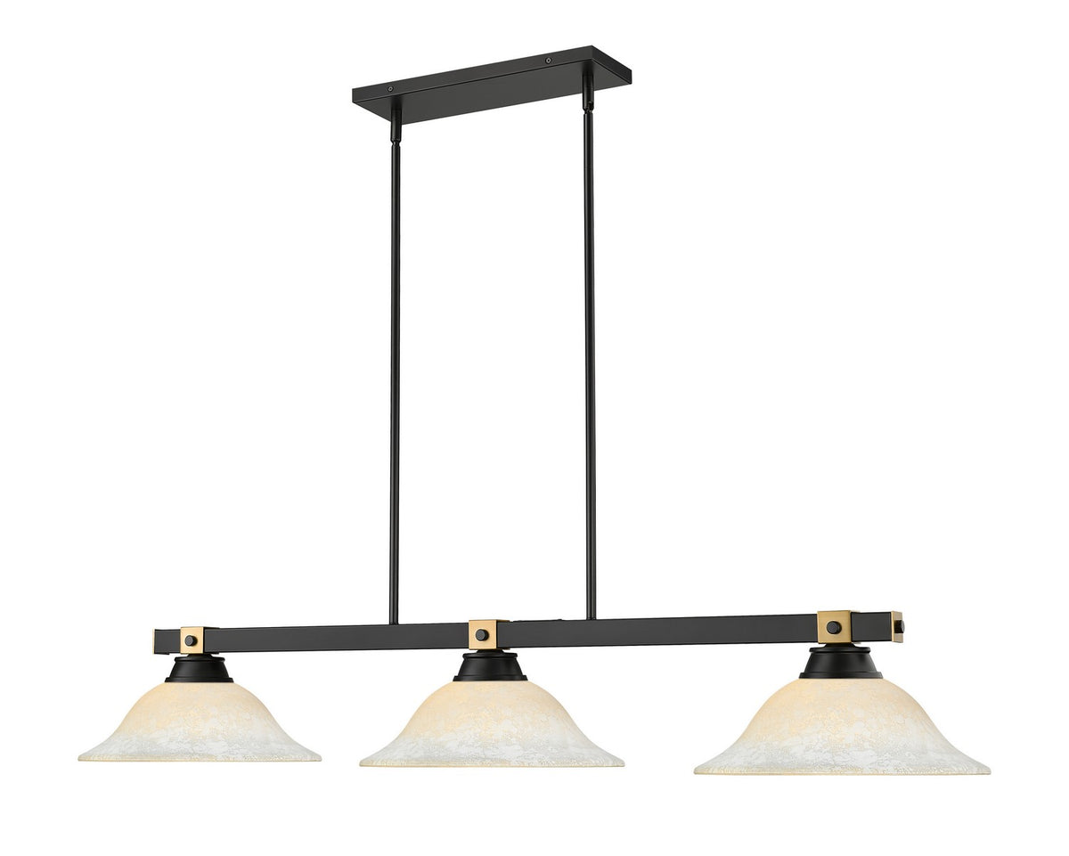 Suspension linéaire Bronte Blanc tacheté, 16" – vue 3