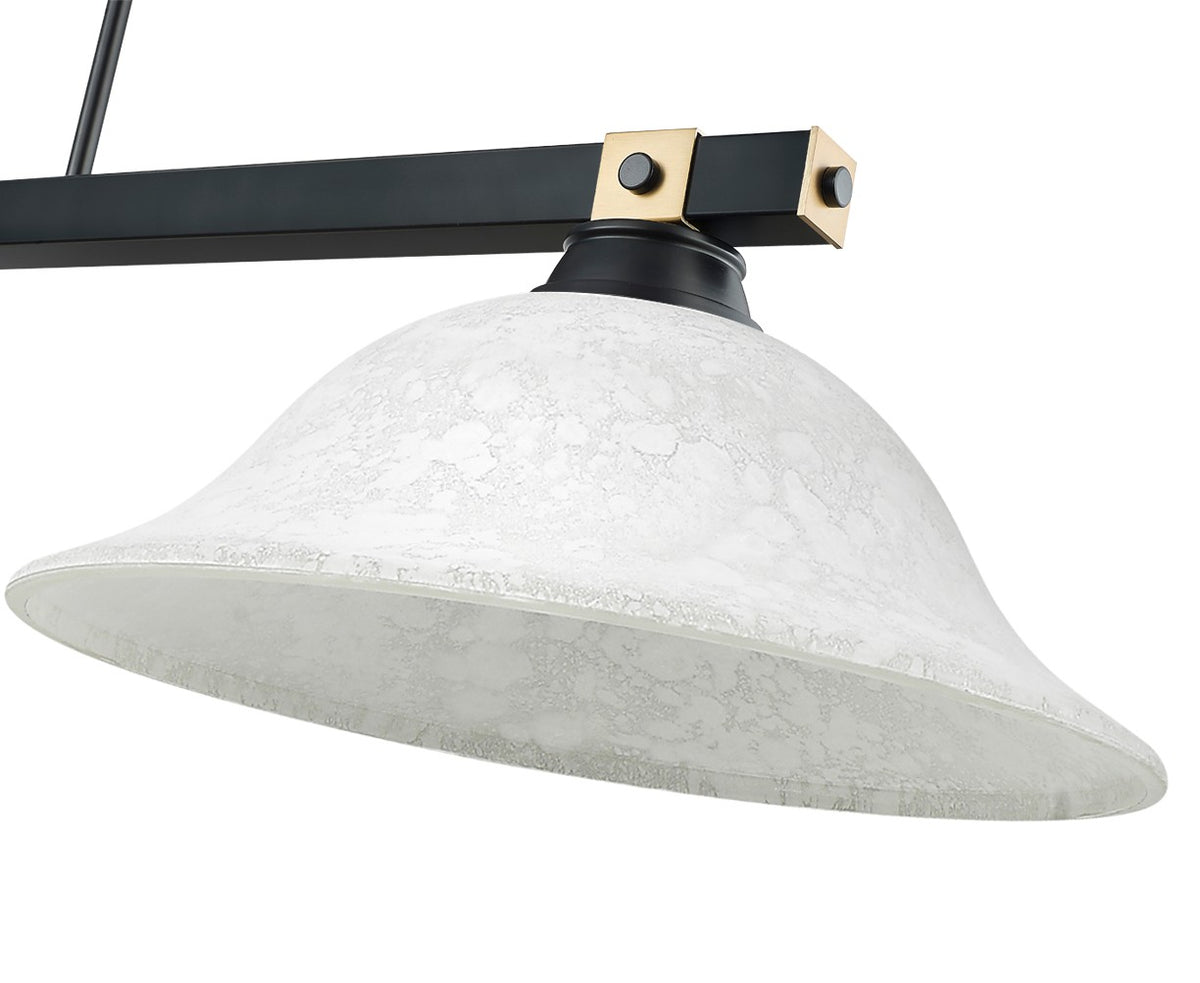 Suspension linéaire Bronte Blanc tacheté, 16" – vue 5