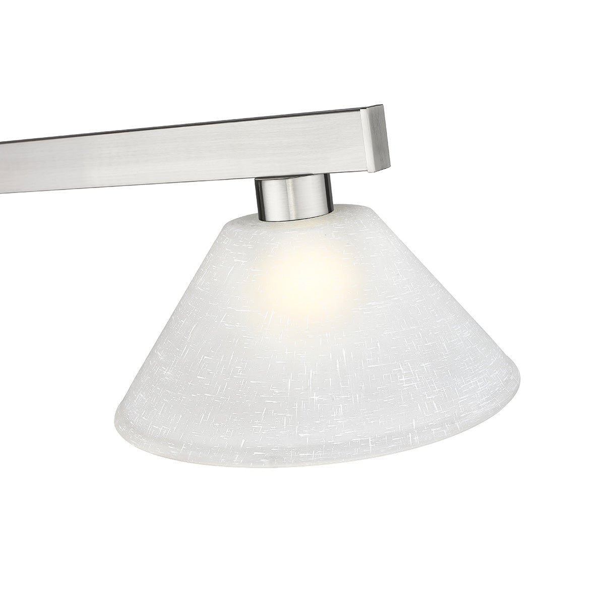 Lampe de billard Cobalt - Nickel brossé Blanc Lin (Cône) 14" by Z - Lite | Luminaires & cie