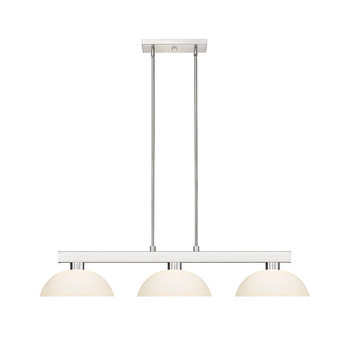 Lampe de billard Cobalt - Nickel brossé Opale mat (Dôme) 14" by Z - Lite | Luminaires & cie