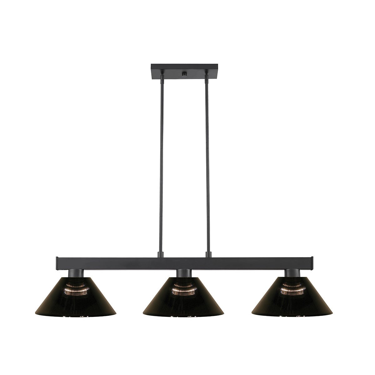 Lampe de billard Cobalt - Noir mat Fumée 14" by Z - Lite | Luminaires & cie