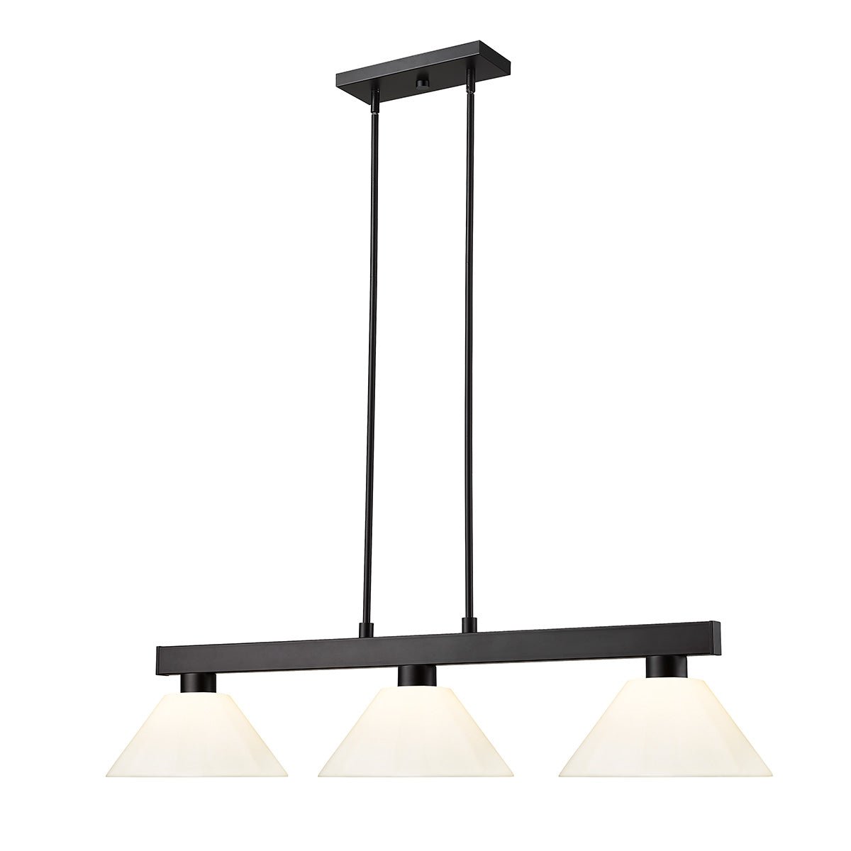 Lampe de billard Cobalt - Noir mat Blanc 14" by Z - Lite | Luminaires & cie