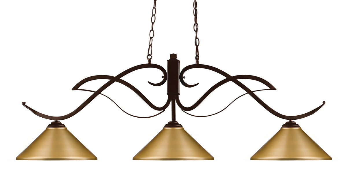 Suspension linéaire Phoenix Or satiné, 14" – Z-Lite
