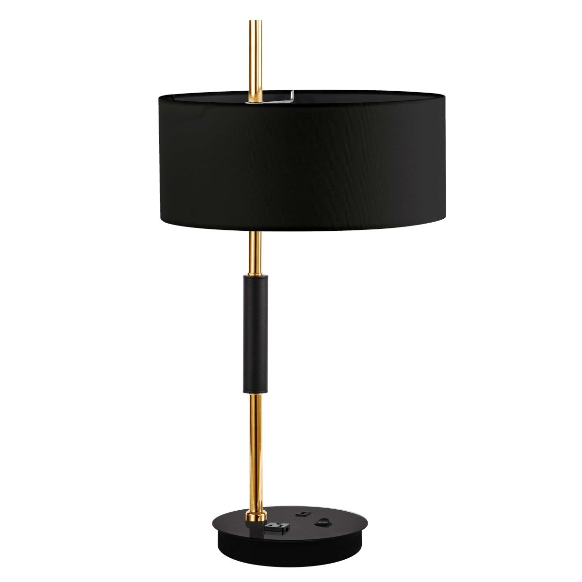Lampe de bureau Fitzgerald - Laiton vieilli et noir by Dainolite | Luminaires & cie