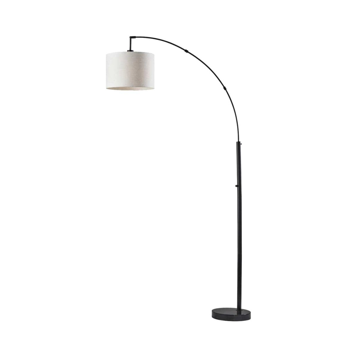 Lampe de plancher Bowery - Noir Blanc by Adesso | Luminaires & cie