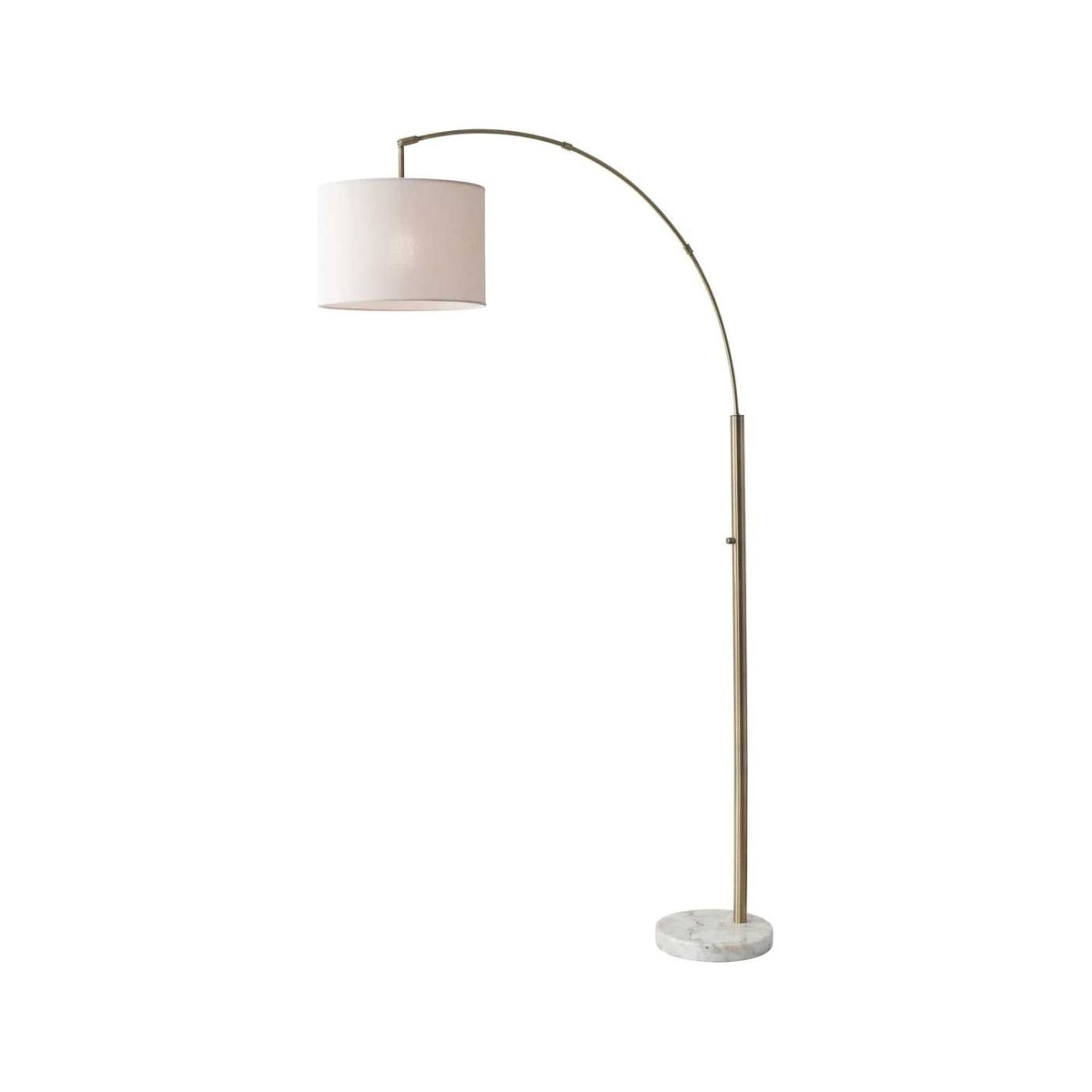 Lampe de plancher Bowery - Laiton antique Blanc by Adesso | Luminaires & cie