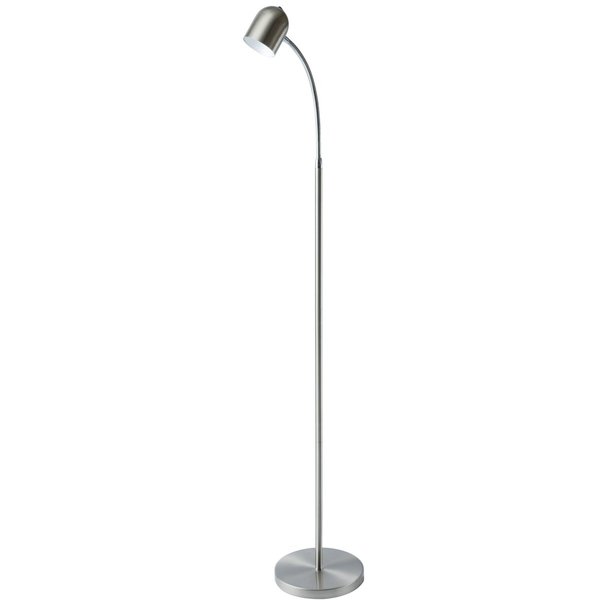 Lampe de plancher de lecture Daino 123 - Chrome satiné by Dainolite | Luminaires & cie