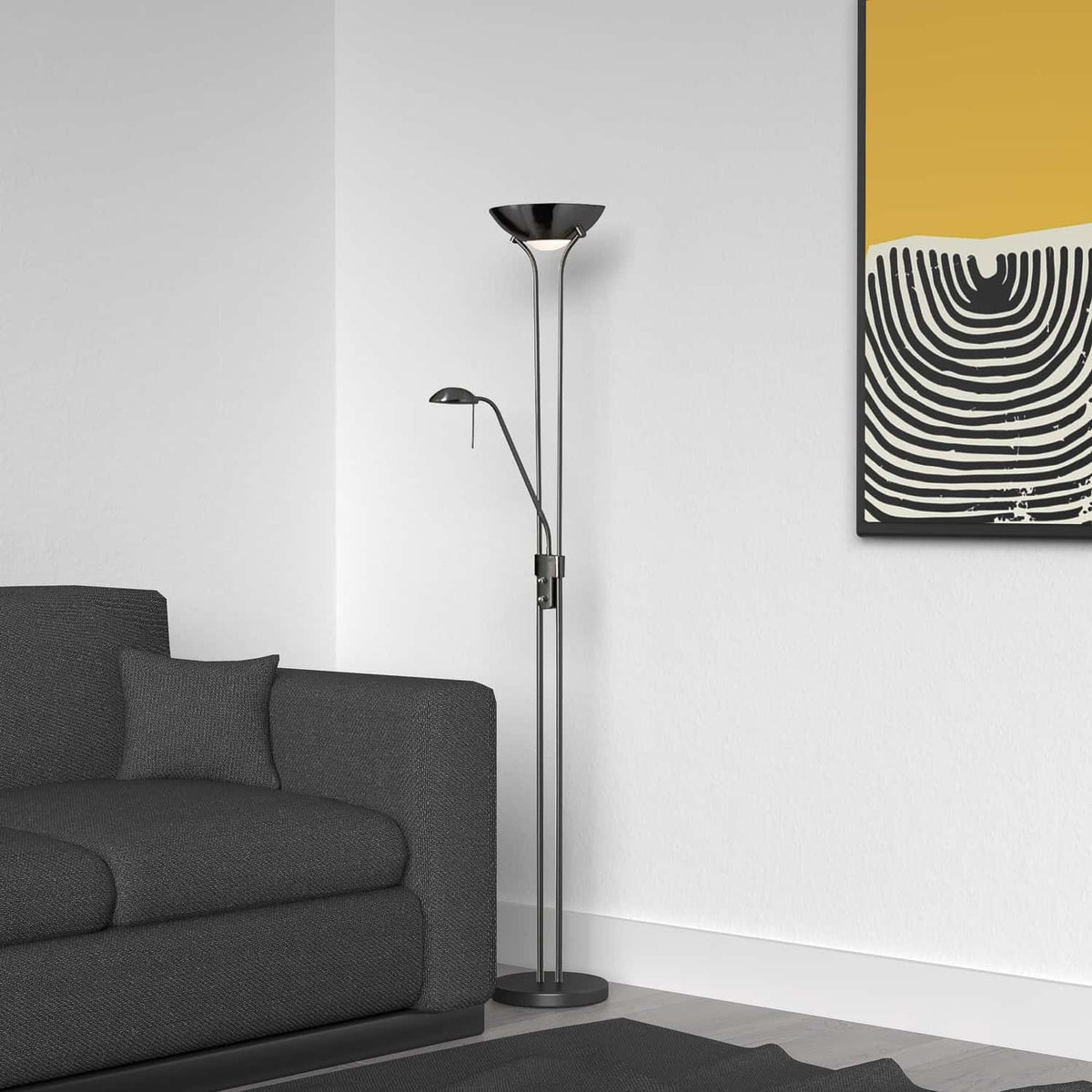 Torchère Contemporary Noir / Noir mat – vue 2