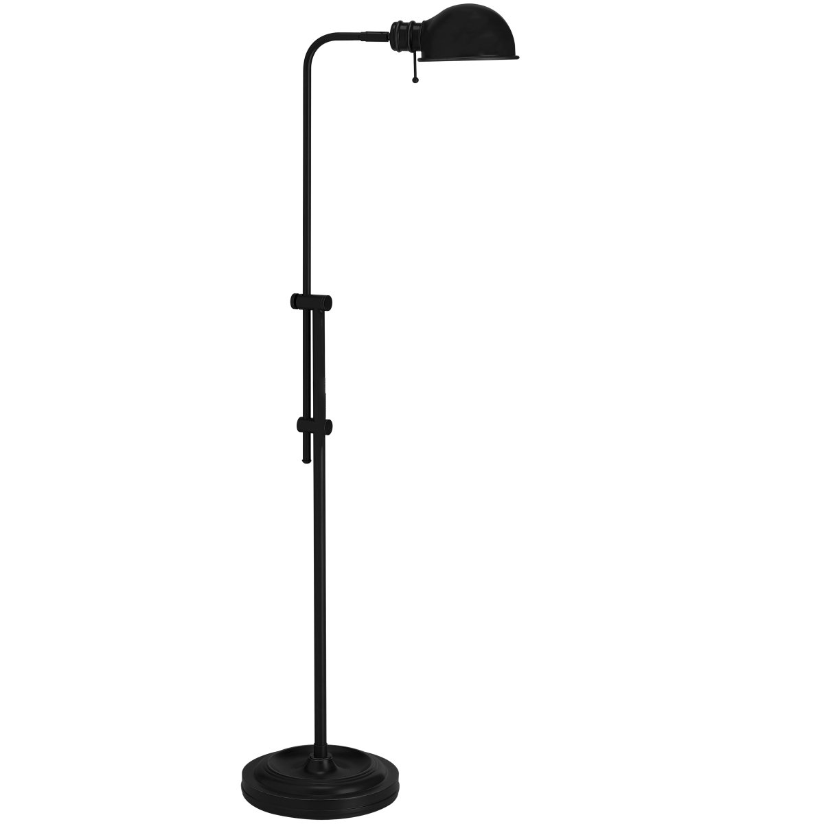 Lampe de plancher de lecture Fedora - Noir by Dainolite | Luminaires & cie
