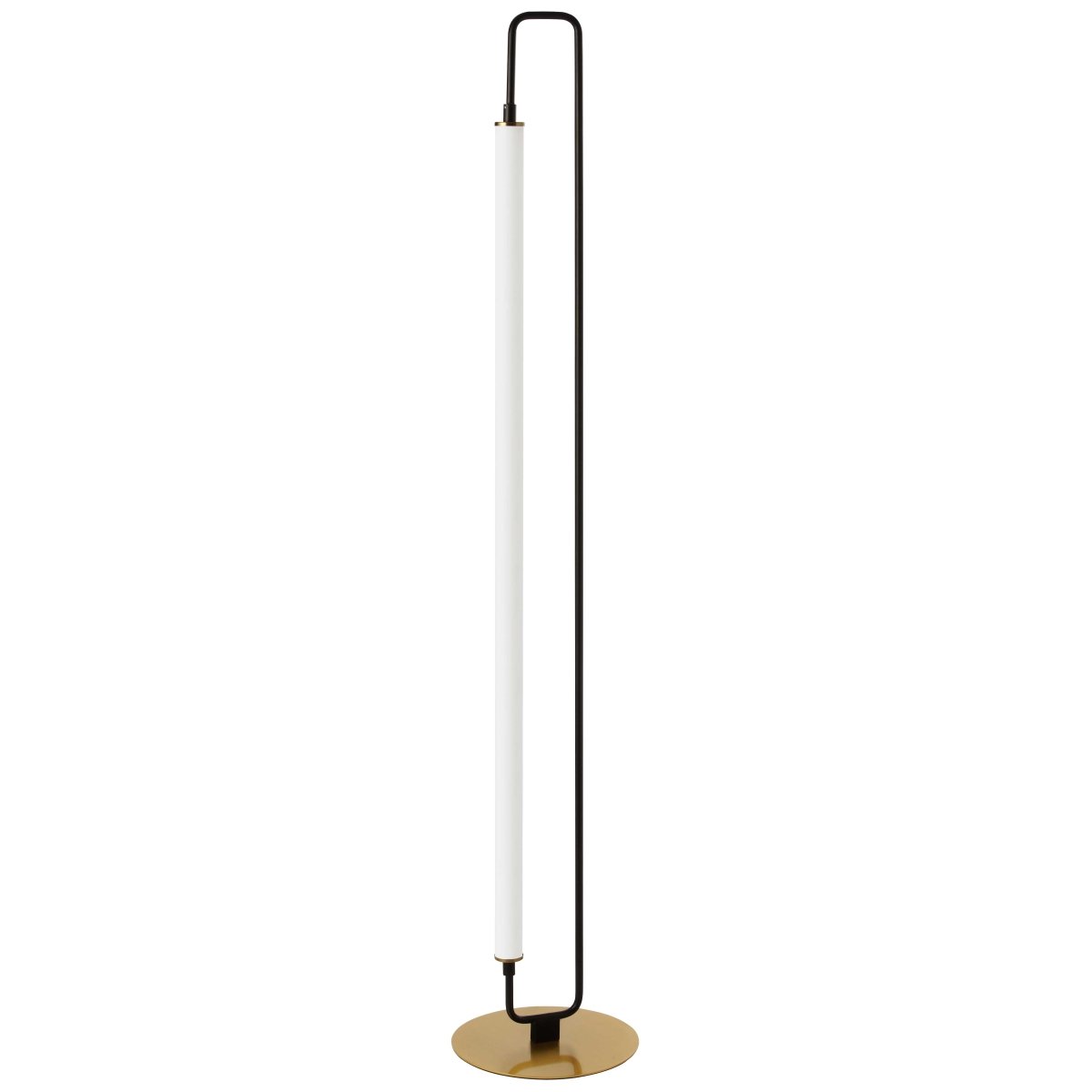 Lampe de plancher Freya - Noir mat et Laiton vieilli by Dainolite | Luminaires & cie