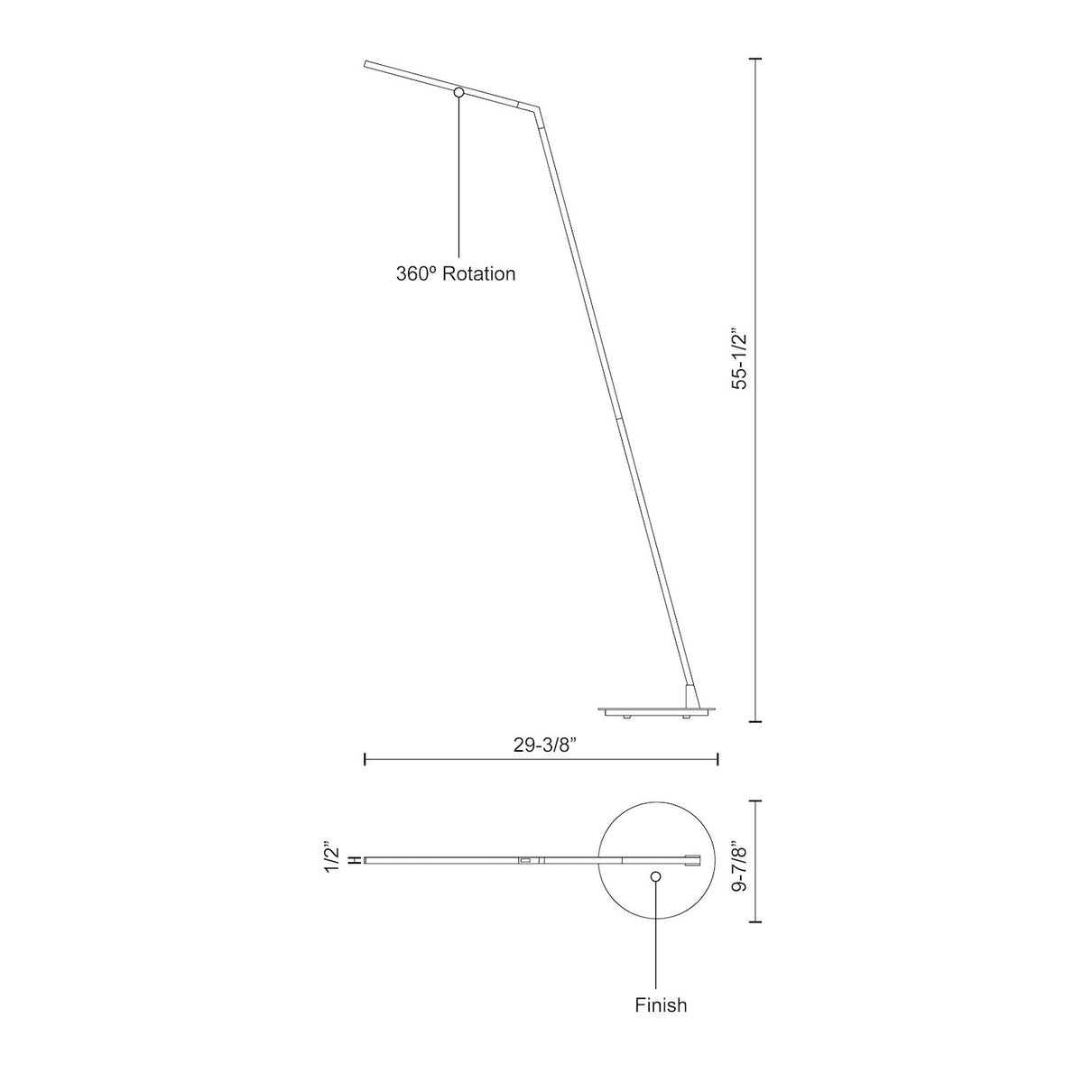 Lampe sur pied Miter – vue 2