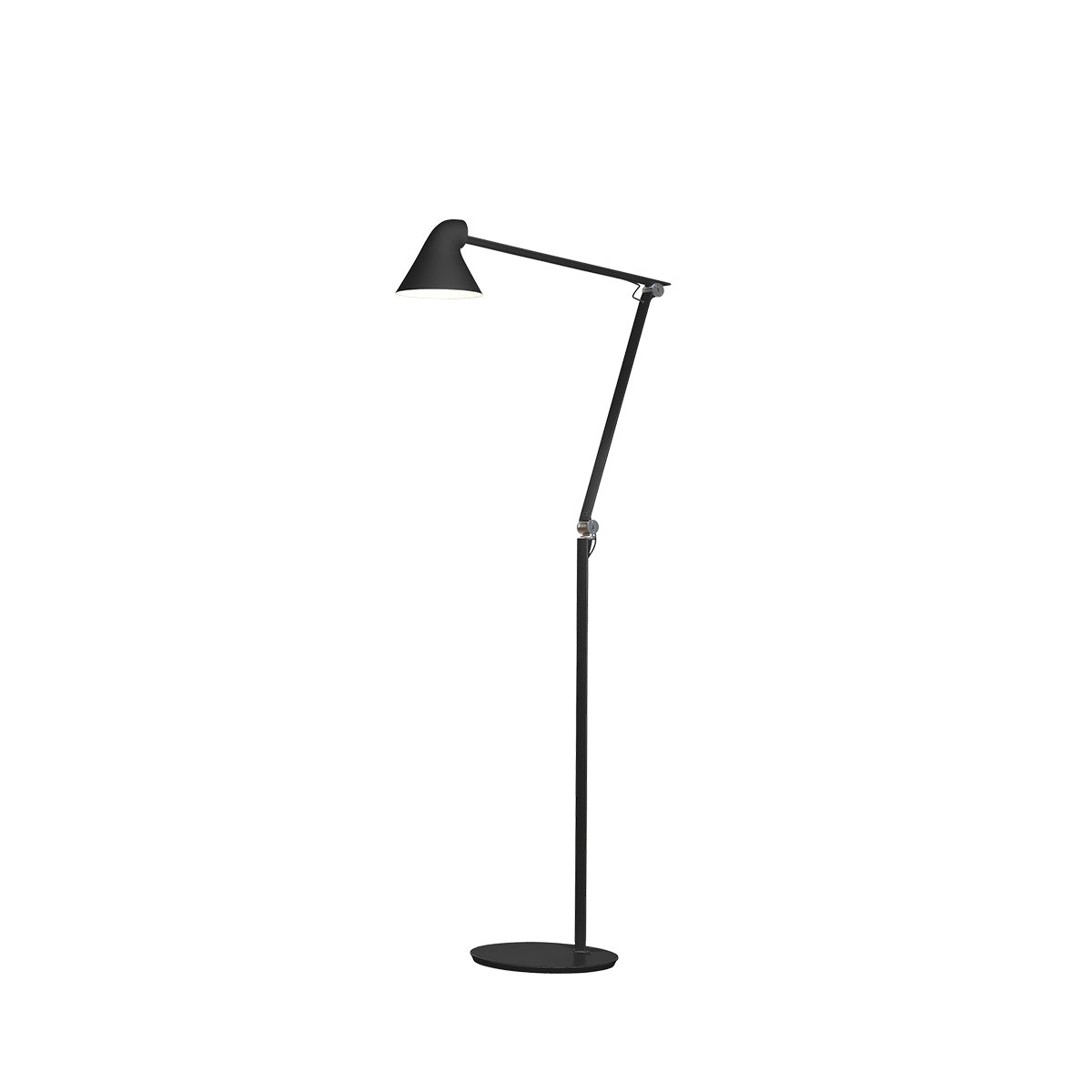 Lampe de plancher NJP - Noir Blanc Doux (3000K) by Louis Poulsen | Luminaires & cie