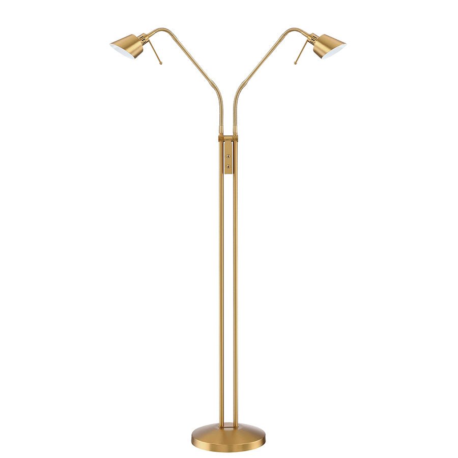 Lampe de plancher Oslo Twins - Laiton by Kendal | Luminaires & cie