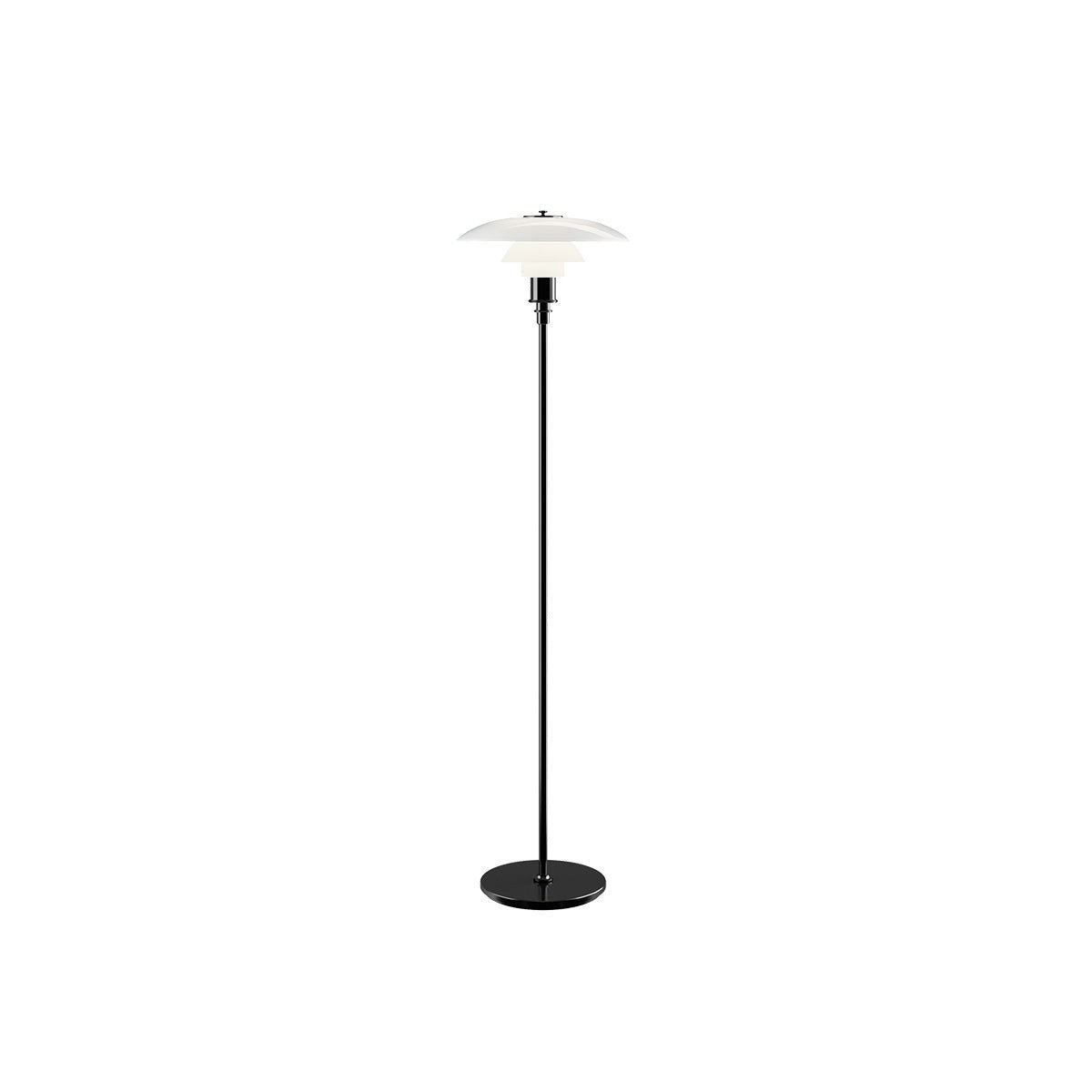 Lampe de plancher PH 3½ - 2½ - Noir métallisé by Louis Poulsen | Luminaires & cie