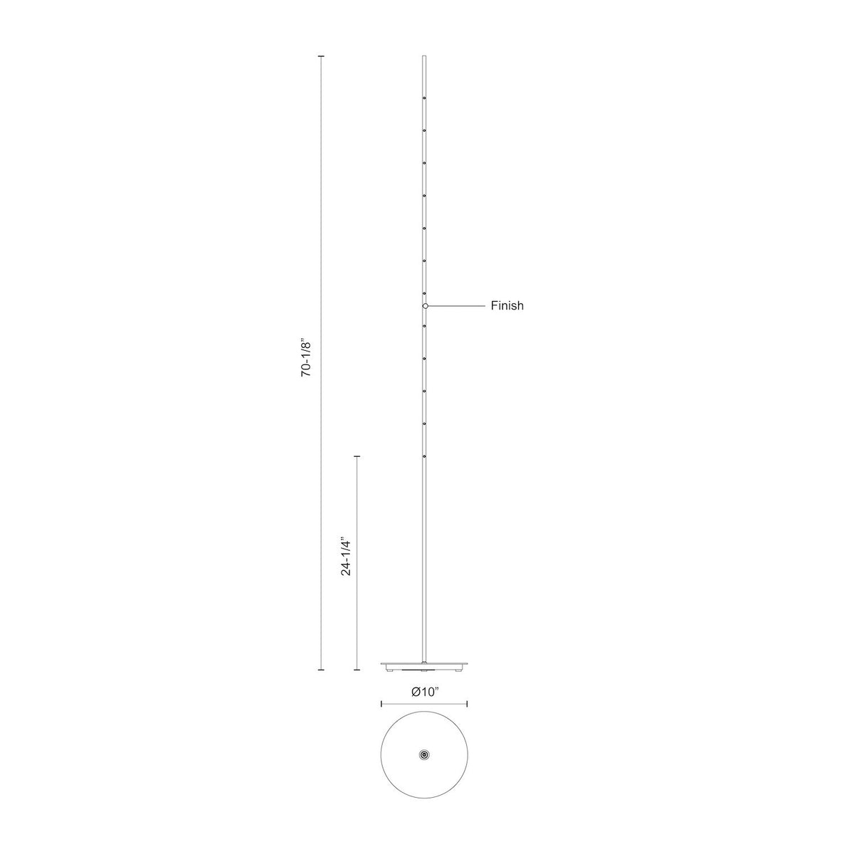 Torchère Reeds Blanc – vue 2