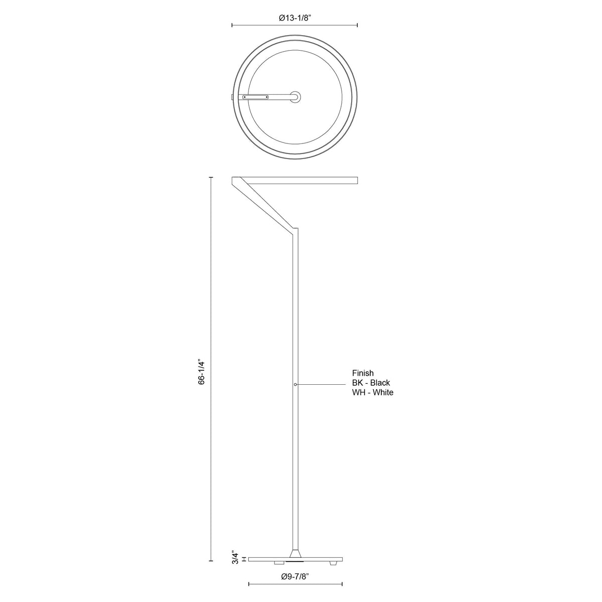 Lampe sur pied Roda Blanc – vue 5