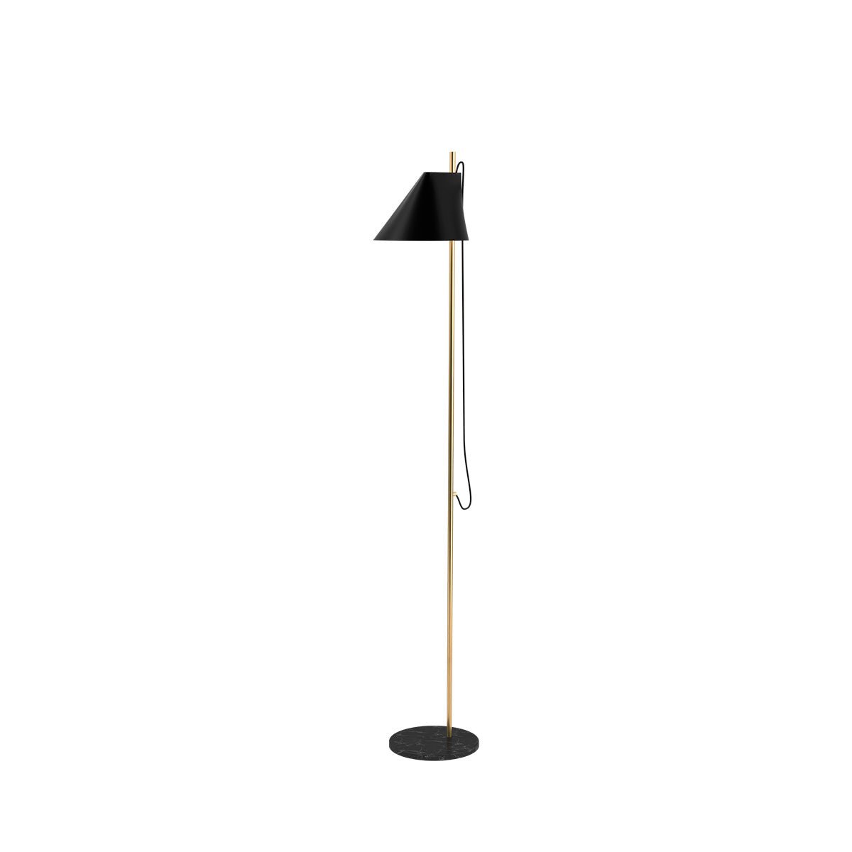 Lampe de plancher Yuh - Laiton/Noir by Louis Poulsen | Luminaires & cie