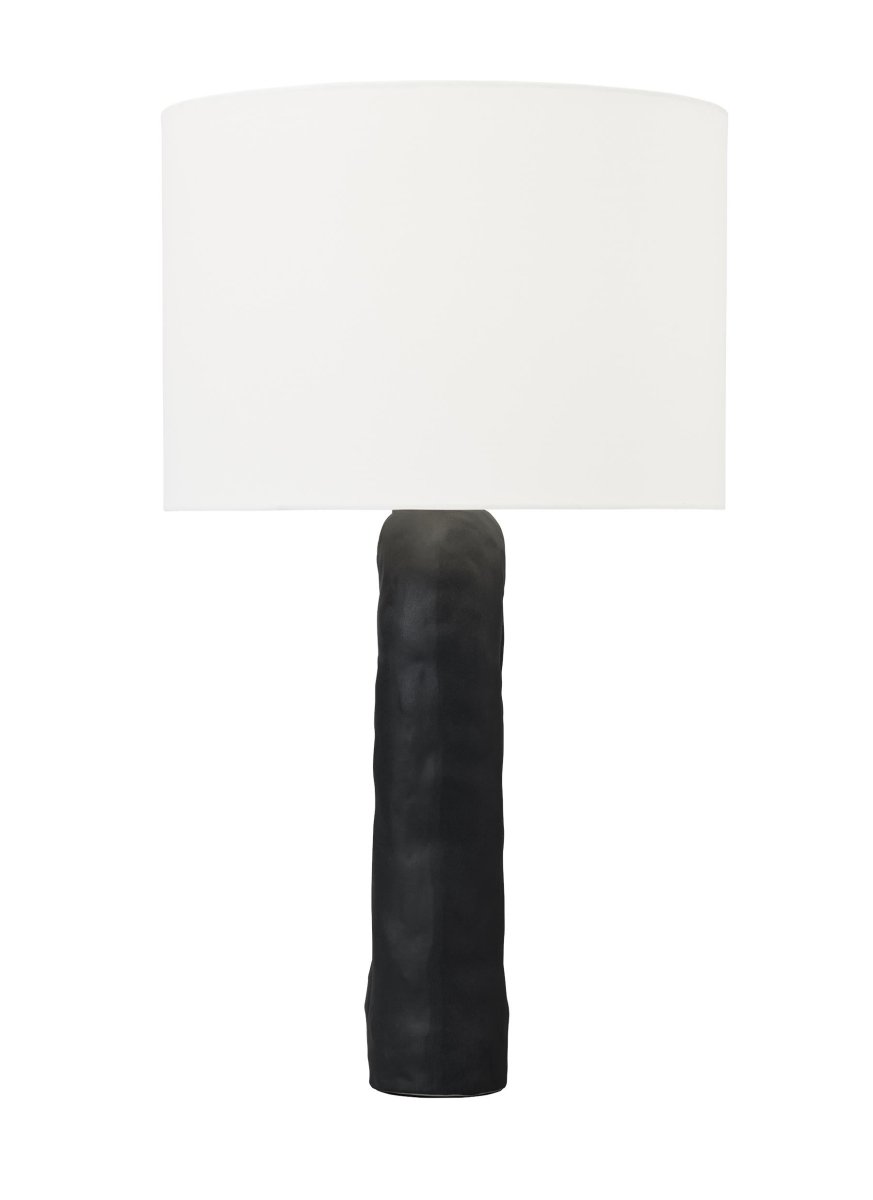 Lampe de table Aura - Céramique noire rugueuse 17" by Visual Comfort Studio | Luminaires & cie