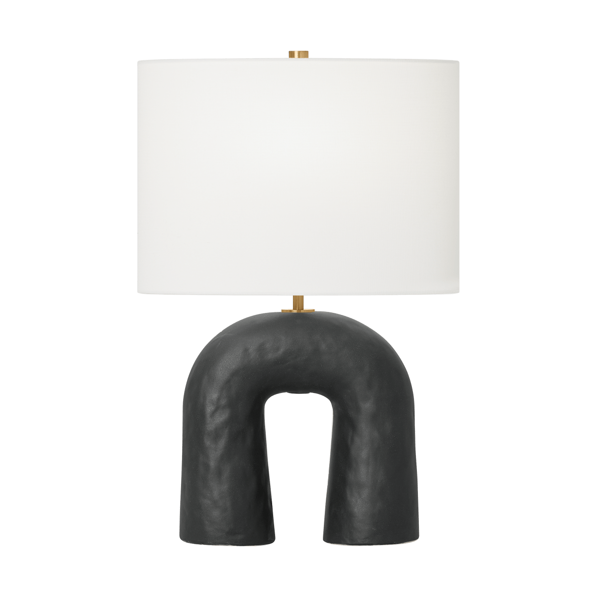 Lampe de table Aura - Céramique noire rugueuse 14" by Visual Comfort Studio | Luminaires & cie