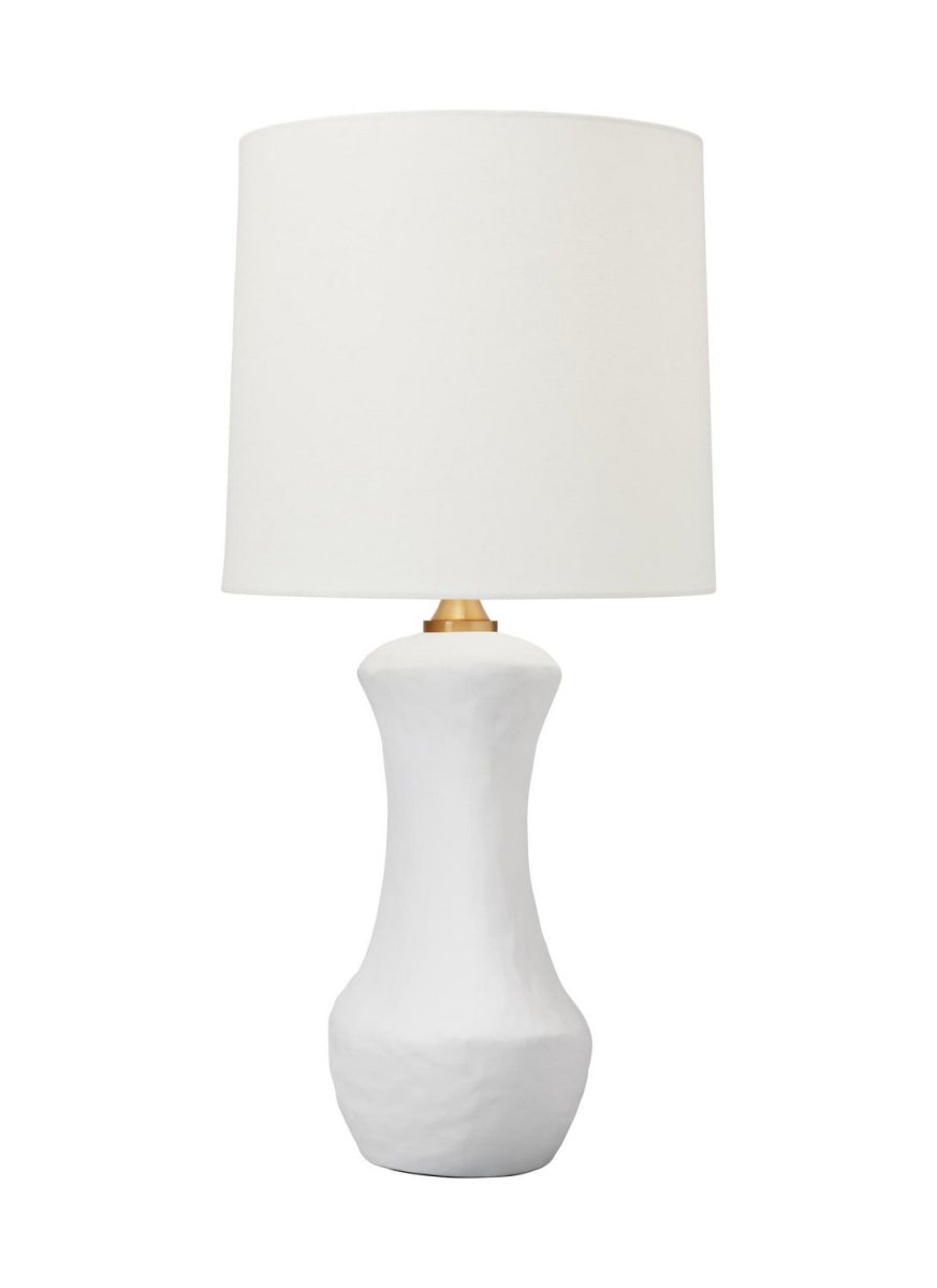 Lampe de table Bone - Céramique noire rugueuse by Visual Comfort Studio | Luminaires & cie