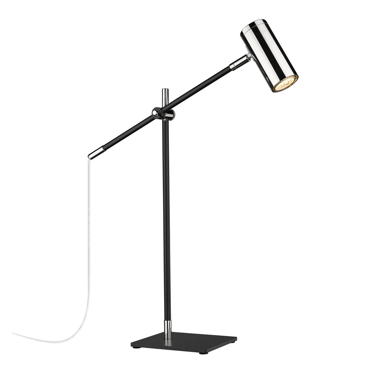 Lampe de table Calumet Noir mat + Nickel poli – Z-Lite