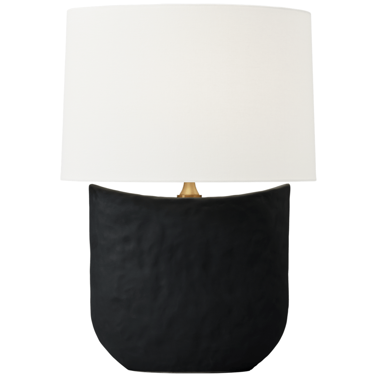 Lampe de table Cenotes - Céramique noire rugueuse by Visual Comfort Studio | Luminaires & cie