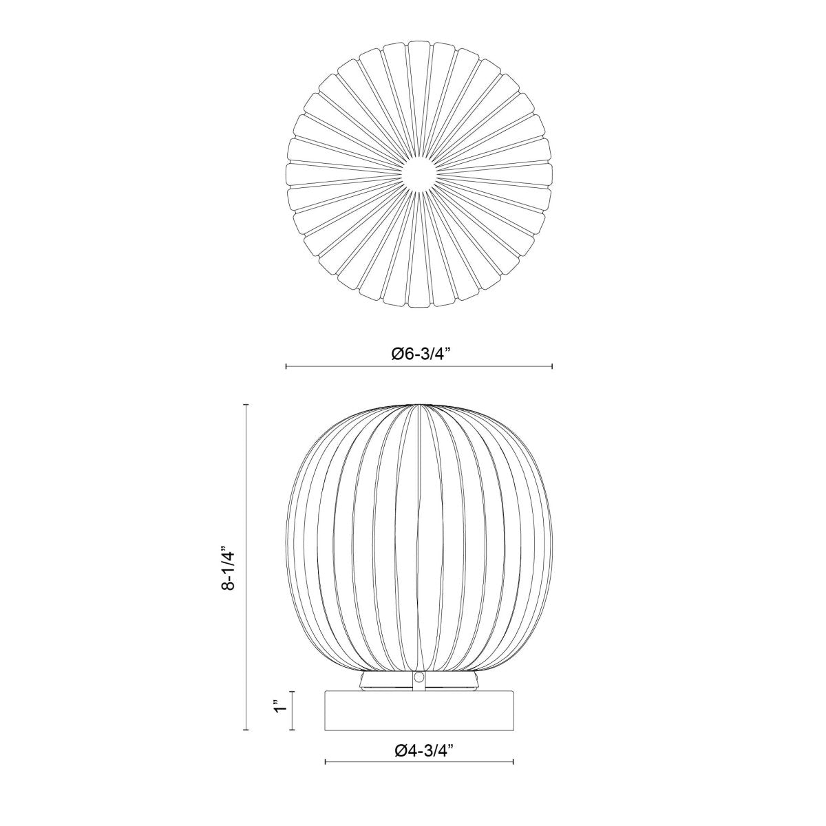 Lampe de table Cherise - Gold Gold / Verre d'opale côtelée en or brossé by Alora Lighting | Luminaires & cie