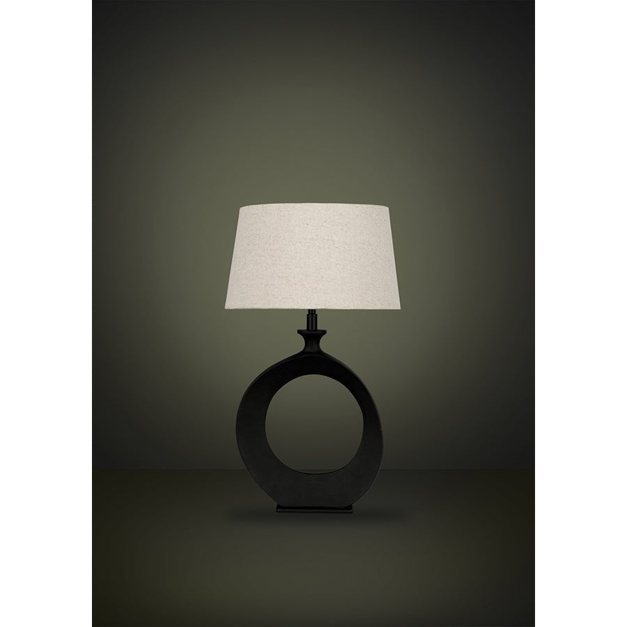 Lampe de table Diezma - Noir et blanc 11.81" by Eglo | Luminaires & cie