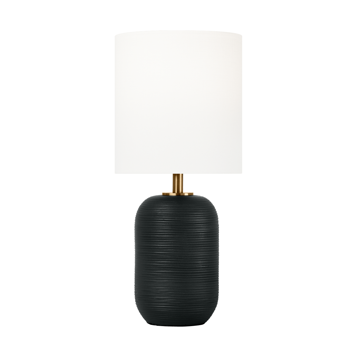 Lampe de table Fanny Small - Céramique noire rugueuse by Visual Comfort Studio | Luminaires & cie