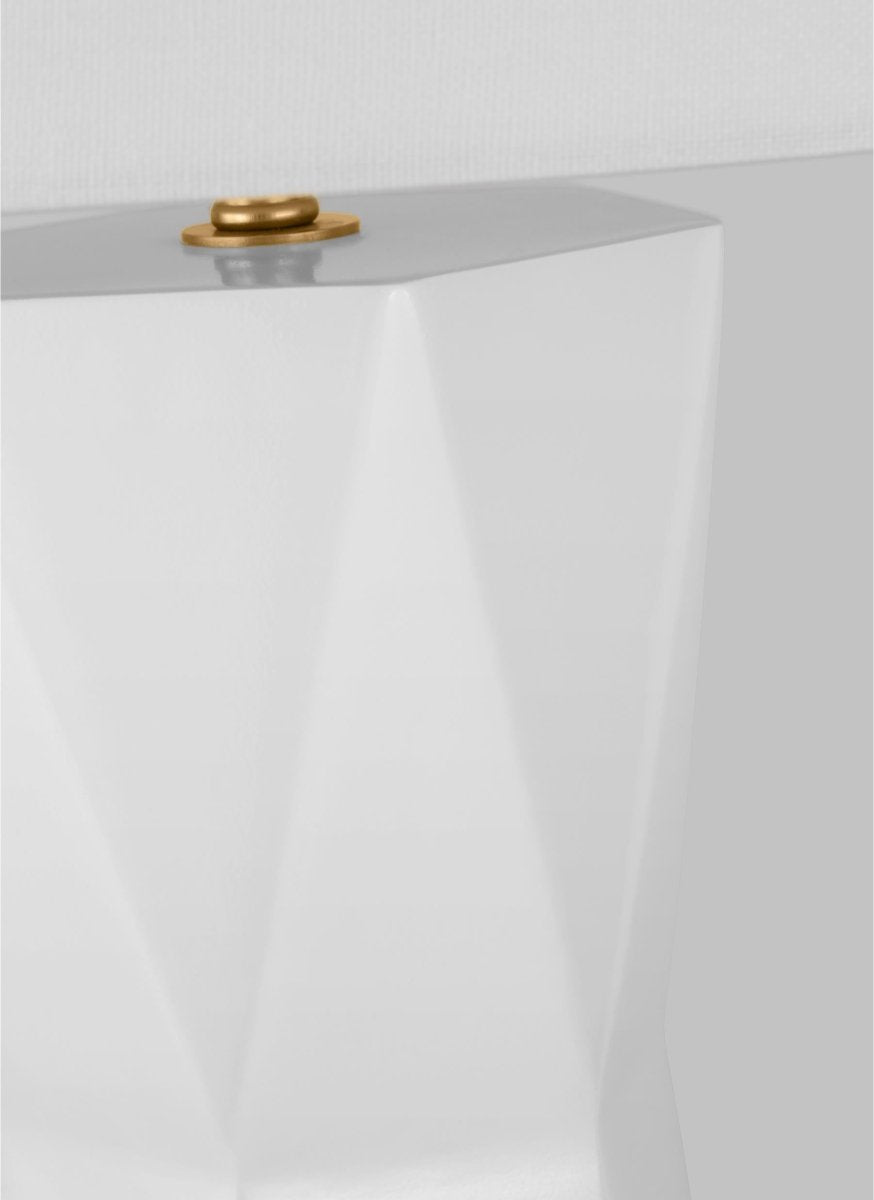 Lampe de table Fernwood - Blanc brillant by Visual Comfort Studio | Luminaires & cie