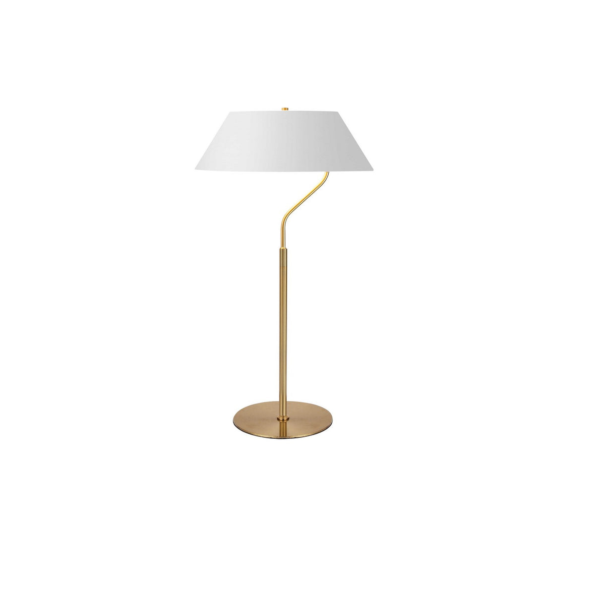Lampe de table Geraldine Blanc, Laiton vieilli – Dainolite