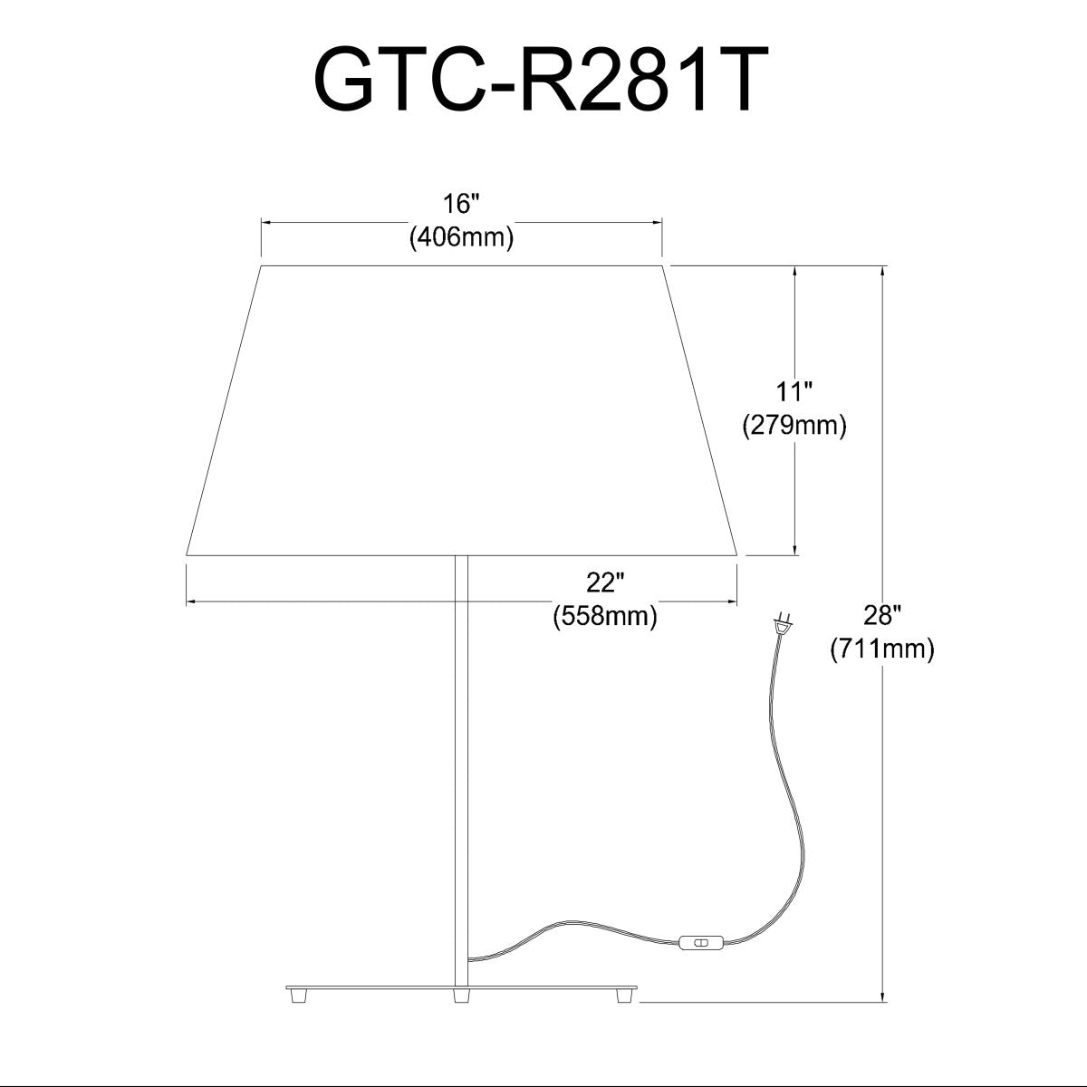 Lampe de table Gretchen - Blanc mat by Dainolite | Luminaires & cie