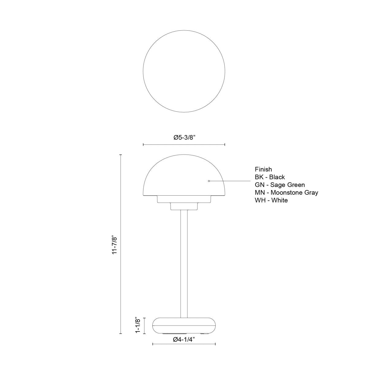 Lampe de table Hinata - Noir by Kuzco Lighting | Luminaires & cie