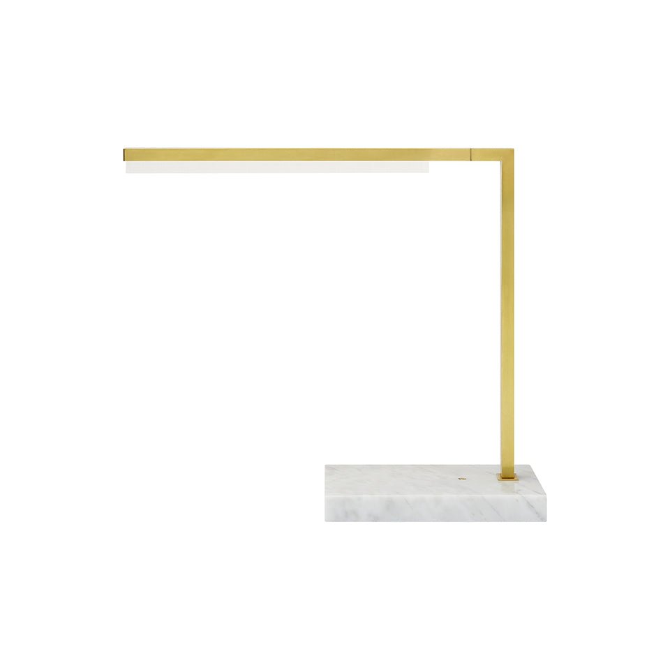Lampe de table Klee - Laiton Naturel/Marbre Blanc by Tech Lighting | Luminaires & cie
