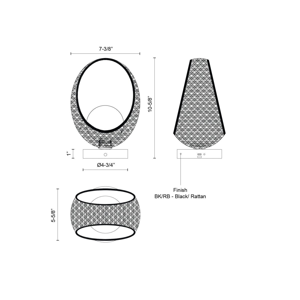 Lampe de table Lanai - 5 5/8" by Kuzco Lighting | Luminaires & cie