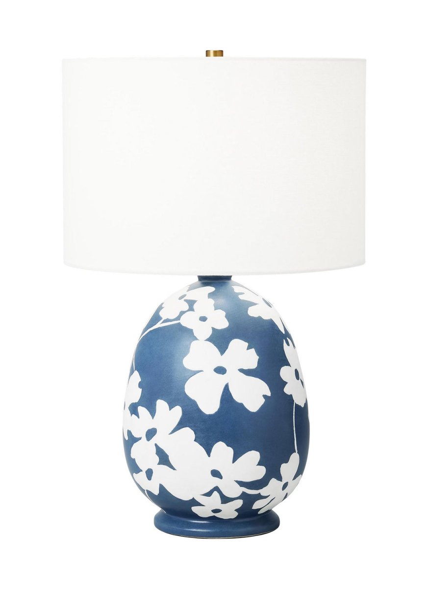 Lampe de table Lila - Bleu marine semi-mat by Visual Comfort Studio | Luminaires & cie