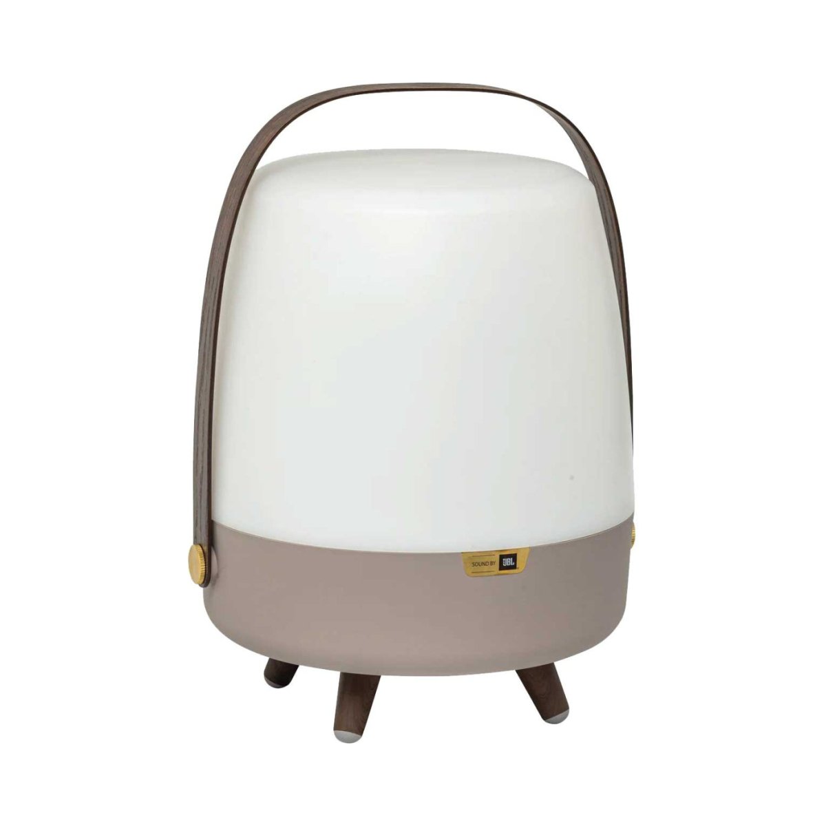 Lampe de table Lite Up Play - Taupe, noyer et laiton by Adesso | Luminaires & cie