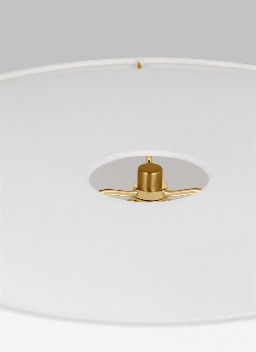 Lampe de table Monroe - Laiton brûlé et corail by Visual Comfort Studio | Luminaires & cie