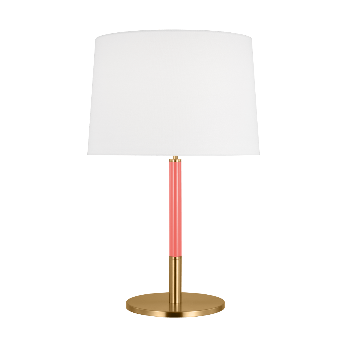 Lampe de table Monroe - Laiton brûlé et corail by Visual Comfort Studio | Luminaires & cie