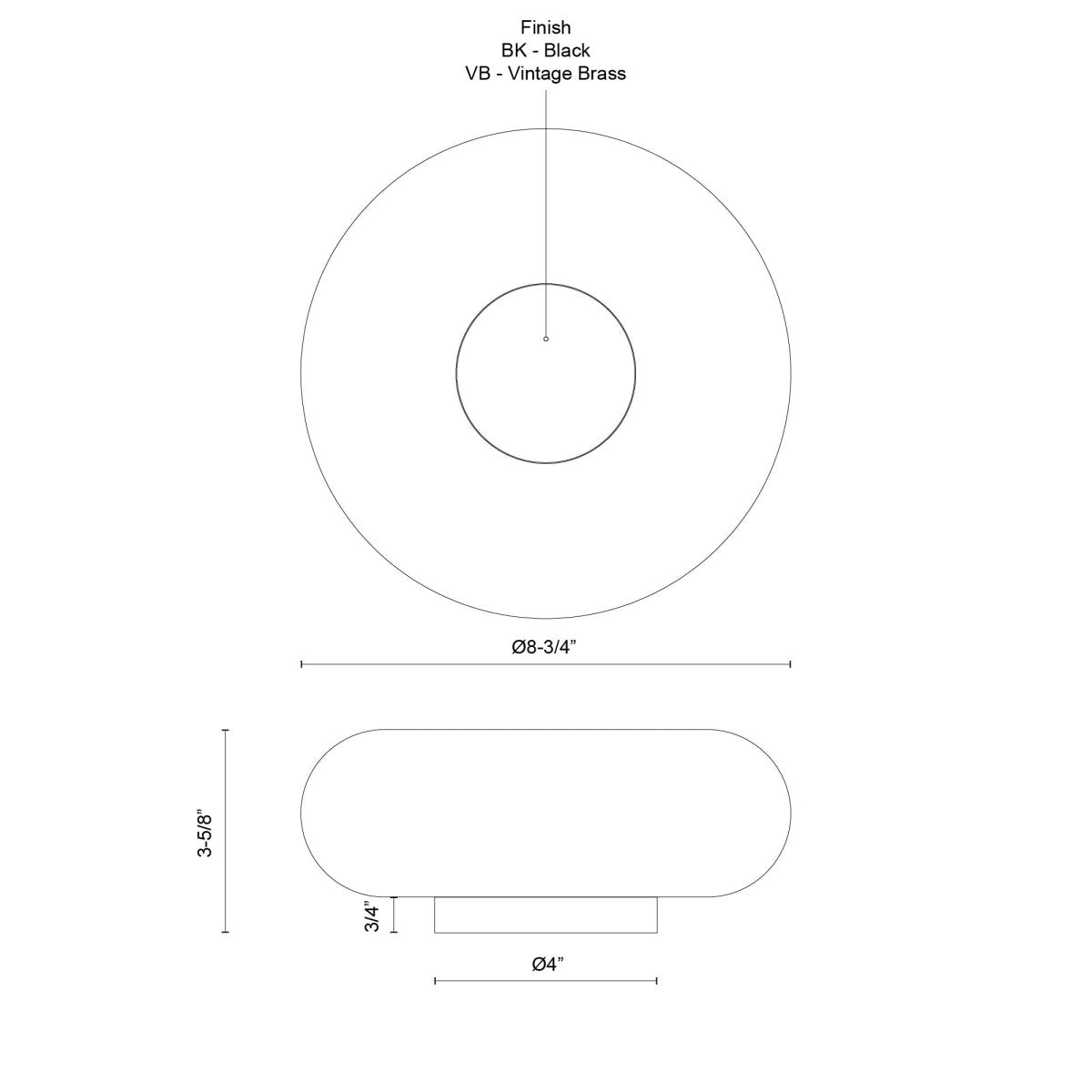 Lampe de table Nimbus - Verre noir / opale 8 3/4" by Kuzco Lighting | Luminaires & cie