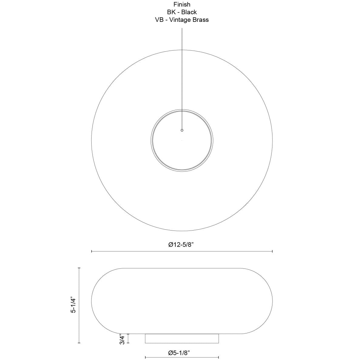 Lampe de table Nimbus - Verre noir / opale 12 5/8" by Kuzco Lighting | Luminaires & cie