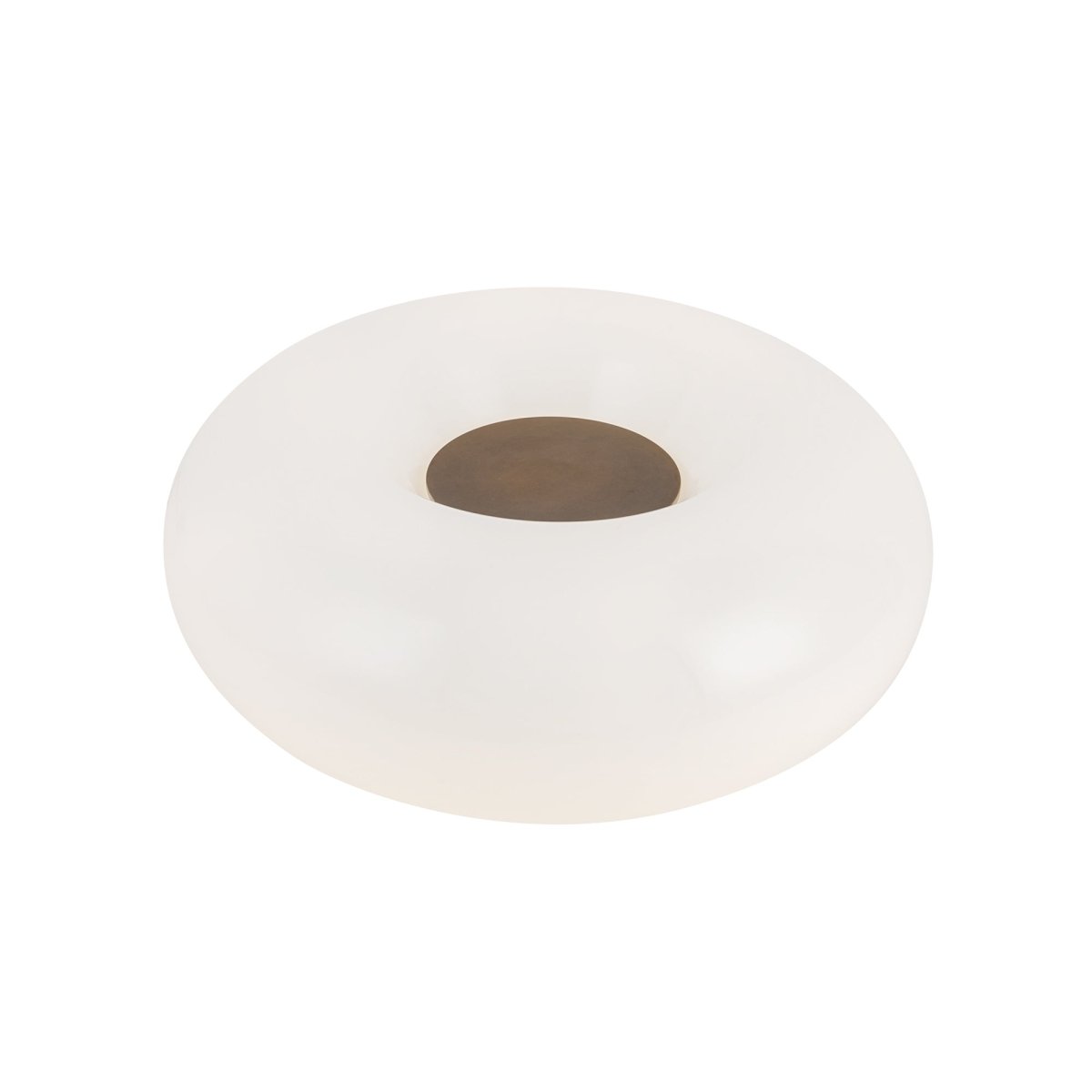 Lampe de table Nimbus - Laiton vintage / verre opal 12 5/8" by Kuzco Lighting | Luminaires & cie