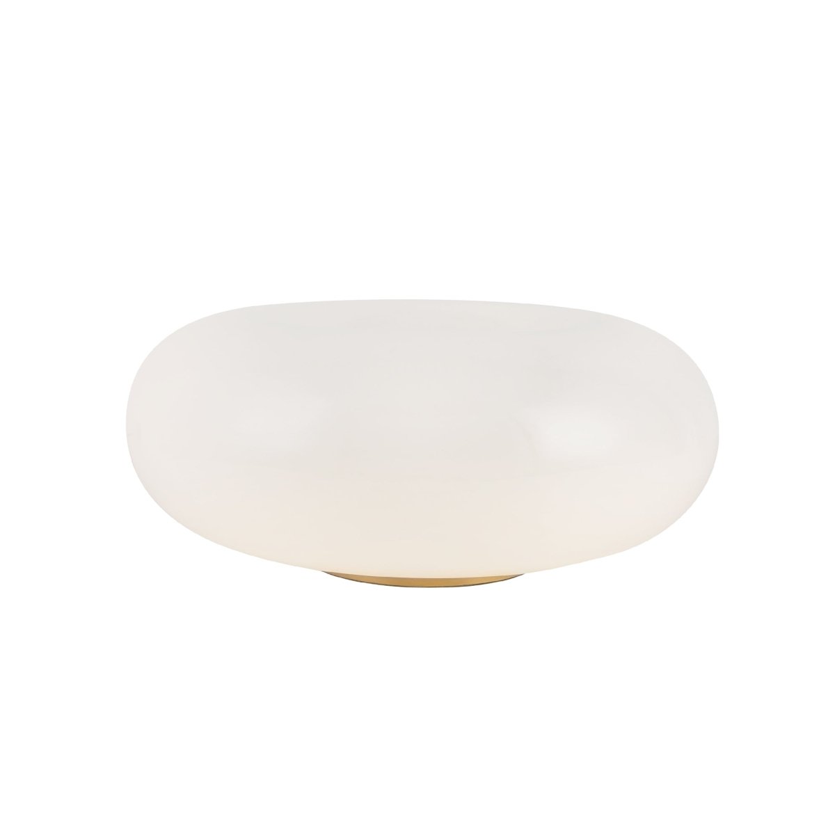 Lampe de table Nimbus - Laiton vintage / verre opal 12 5/8" by Kuzco Lighting | Luminaires & cie