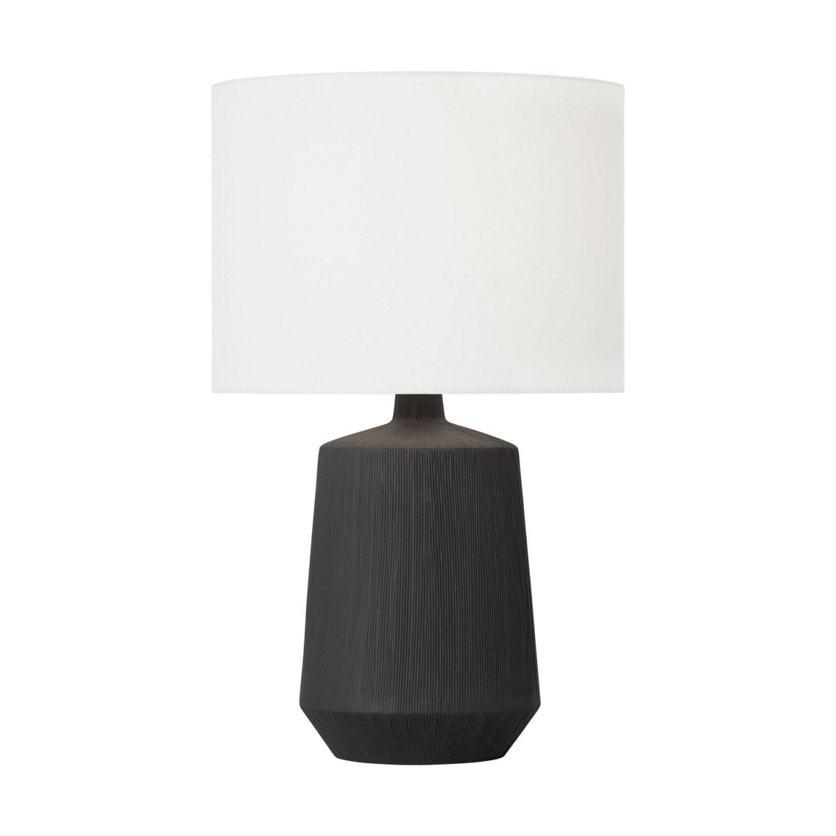 Lampe de table Panola - Céramique noire rugueuse by Visual Comfort Studio | Luminaires & cie