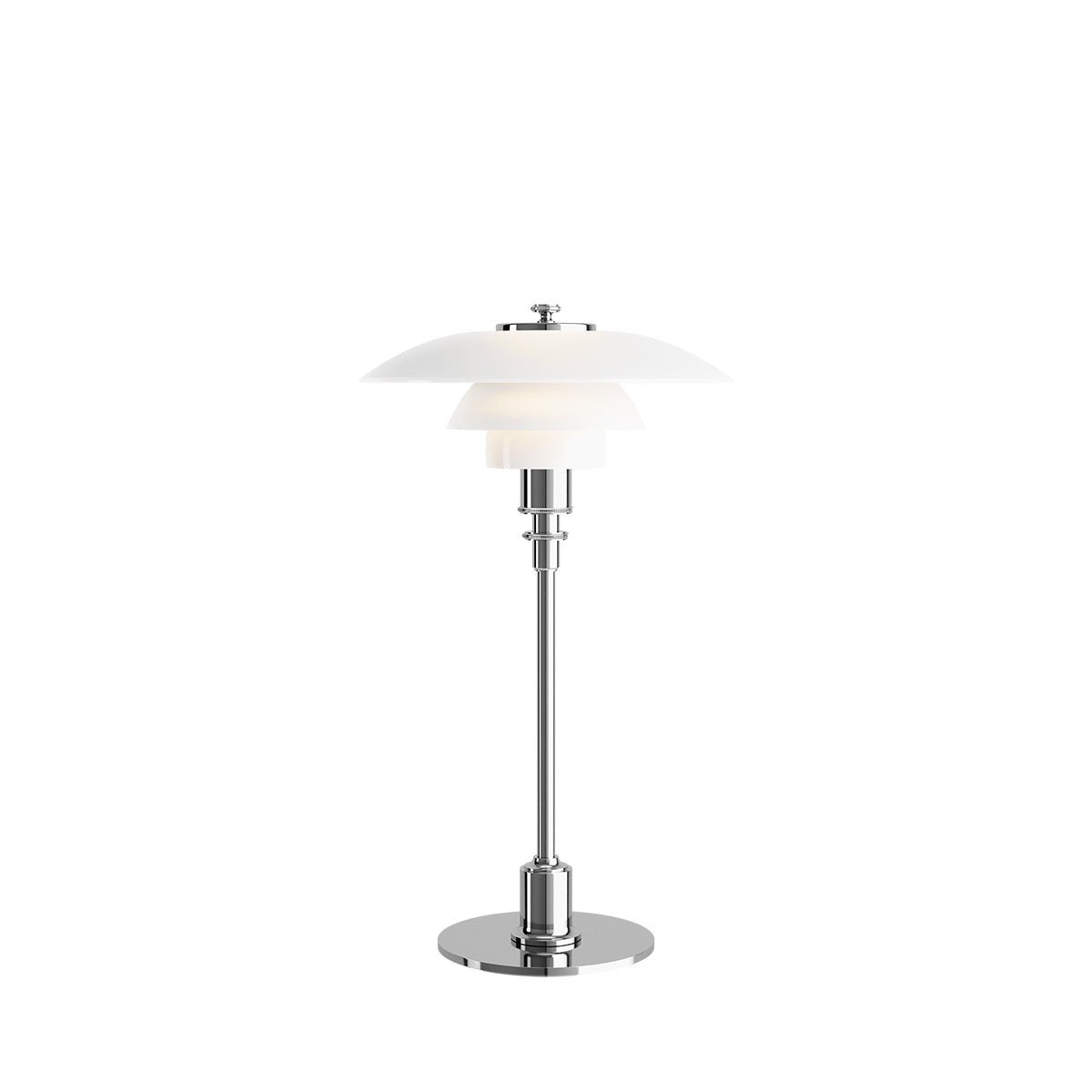 Lampe de table PH 2/1 - Plaqué chrome haute brillance by Louis Poulsen | Luminaires & cie