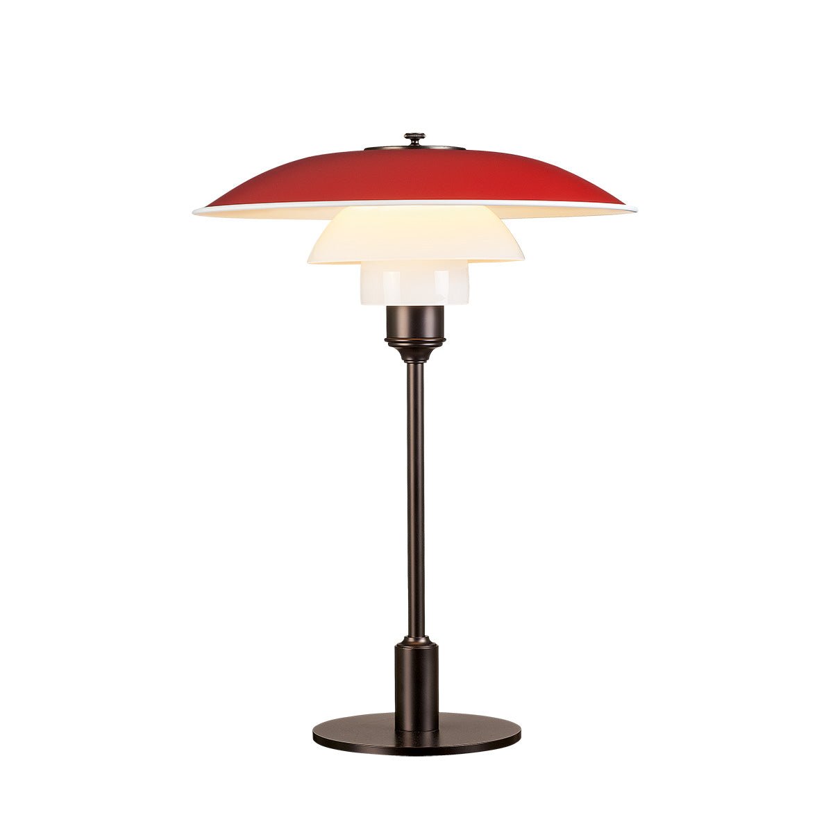 Lampe de table PH 3½ - 2½ Colour - Rouge by Louis Poulsen | Luminaires & cie