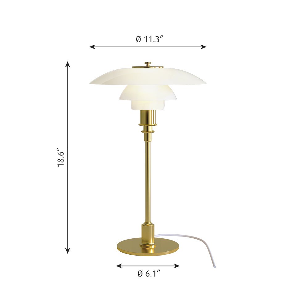 Lampe de table PH 3/2 - Laiton métallisé by Louis Poulsen | Luminaires & cie